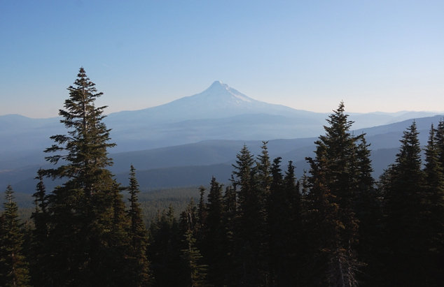 Mt. Hood in poor lighting