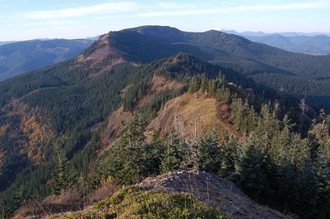 The ridge I took on the way back