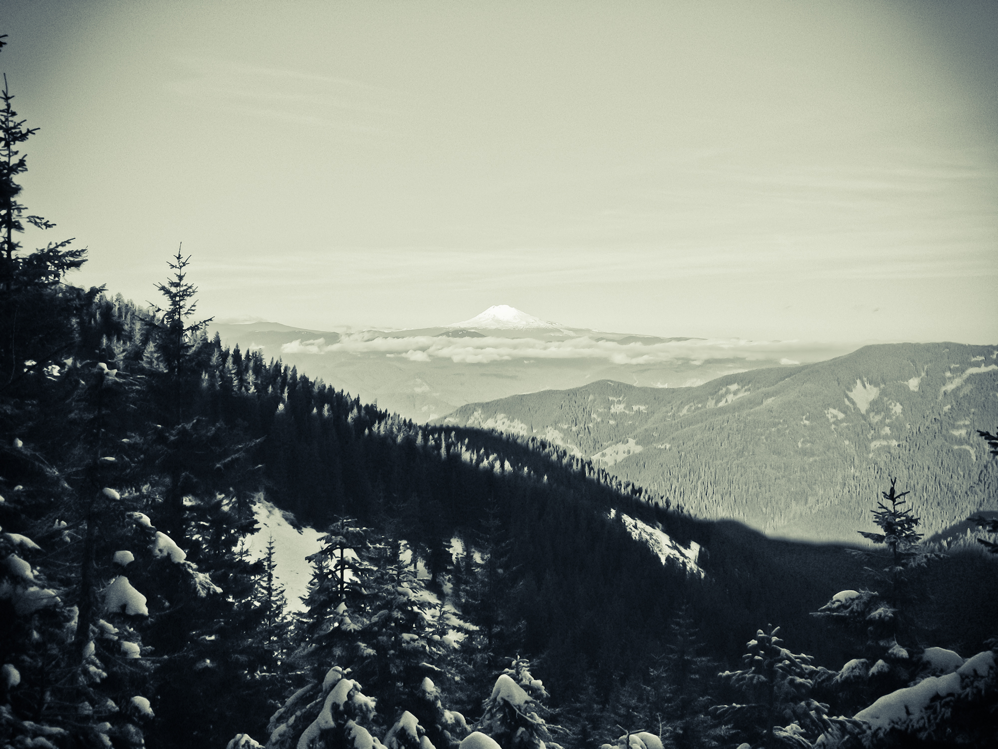 First view of Mt Adams