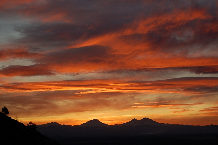 Sunset over Three Sisters