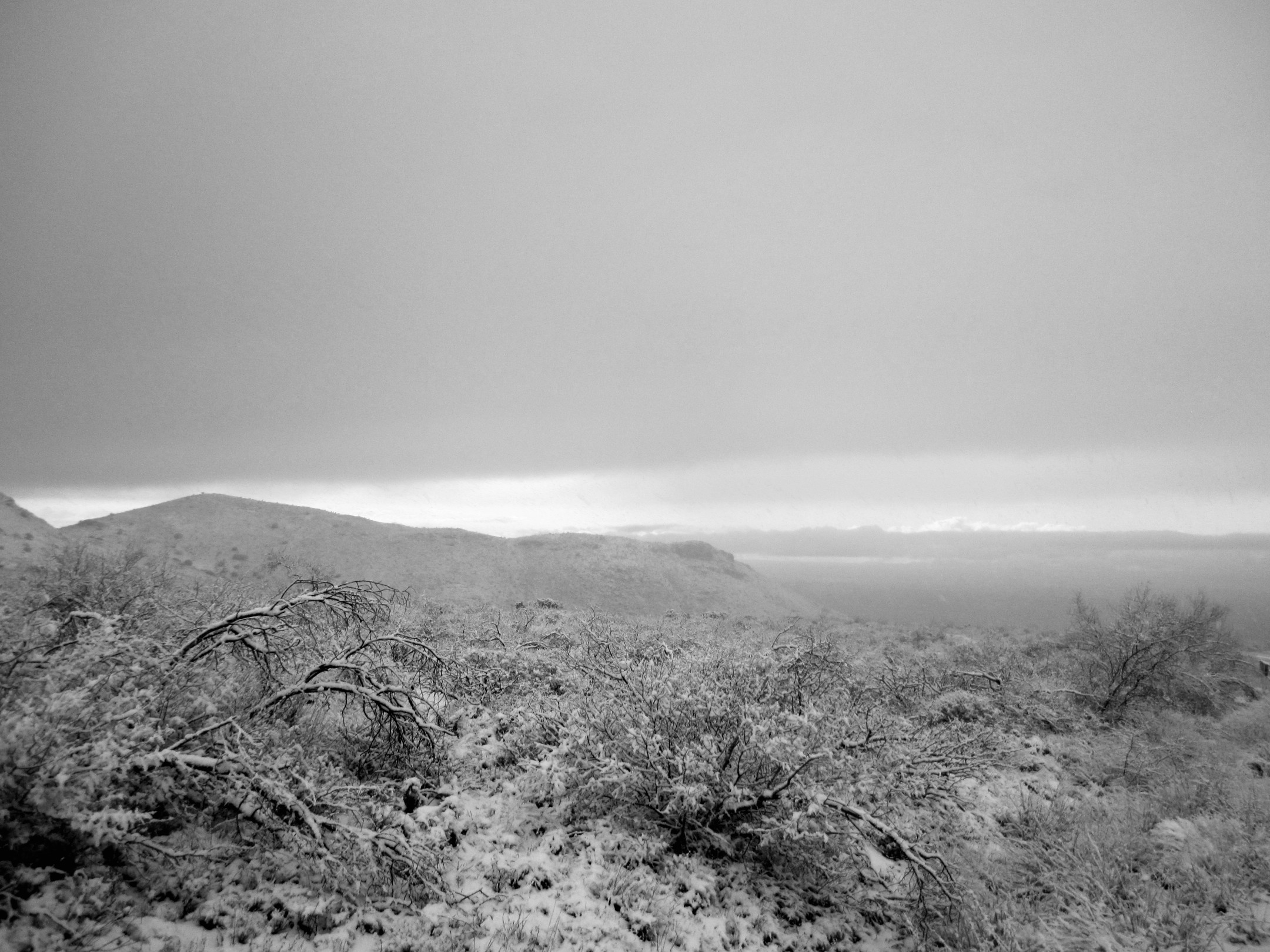 Looking down into the Mesilla Valley as the clouds break.