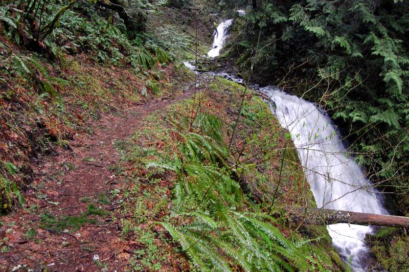 Small waterfalls along the way.