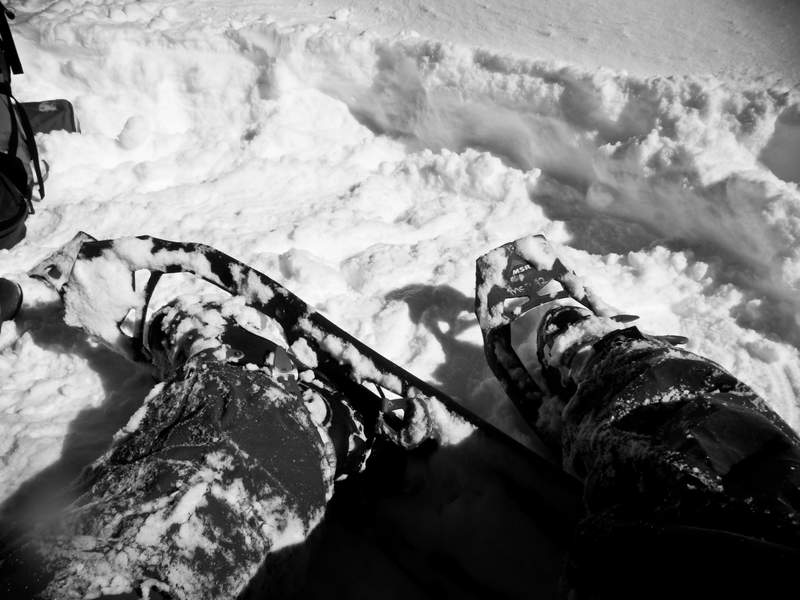 Taking a break at the top of a ridge.