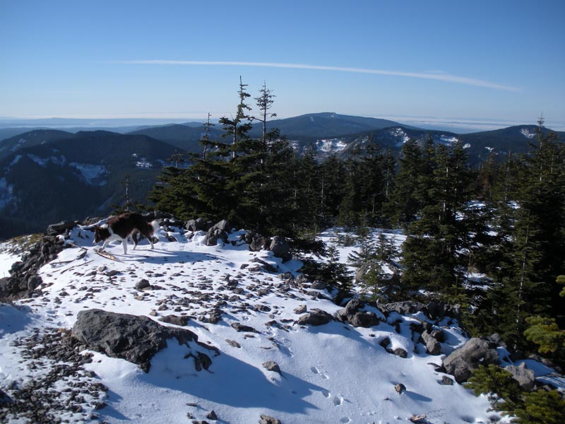 Snow conditions on the very top of the summit