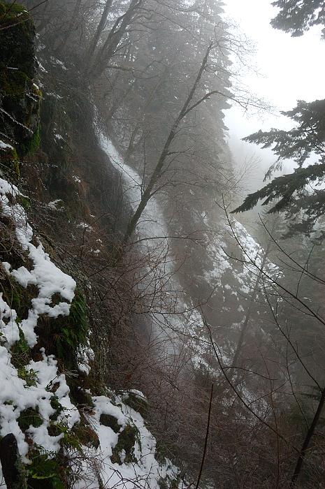Saw a small seasonal falls on the way down