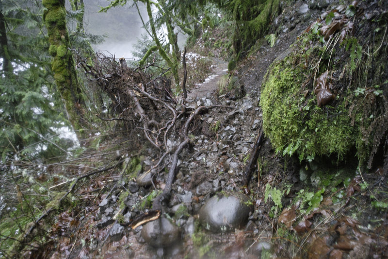 New erosion from the storm, right before Elowah.