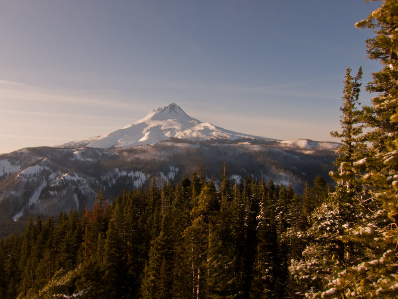 Hood from the crest of the hill
