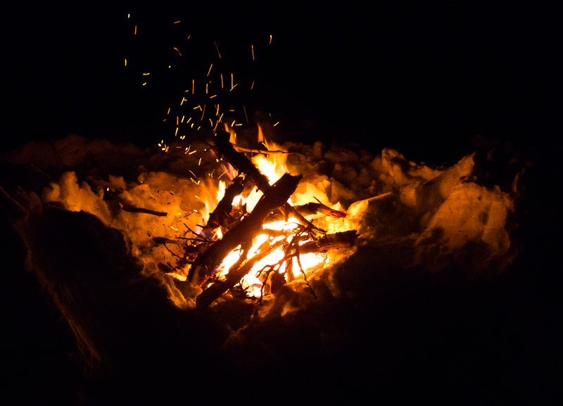 Fire on snow is a little magical