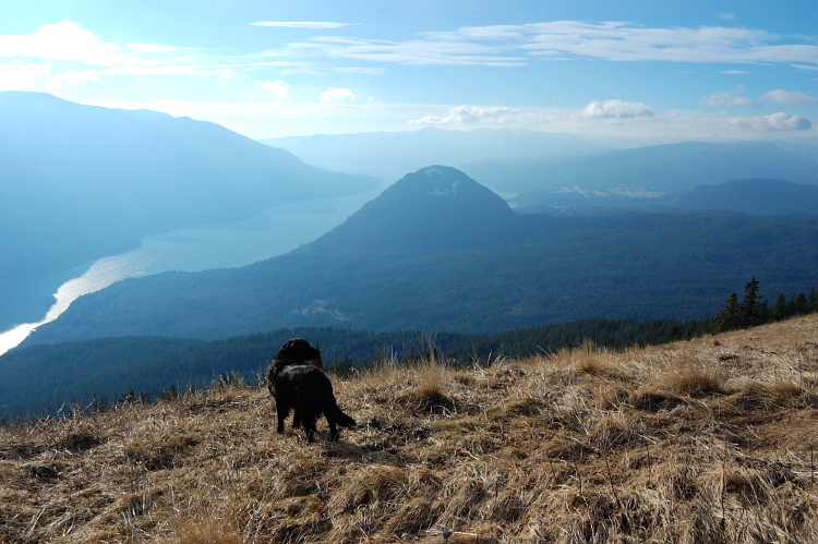 Hazy view of Wind Mtn