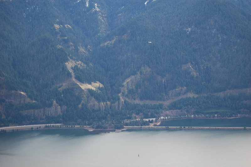 Can you see a helicopter (3/4 way up)? The Gorge makes everything human-made to seem so small...