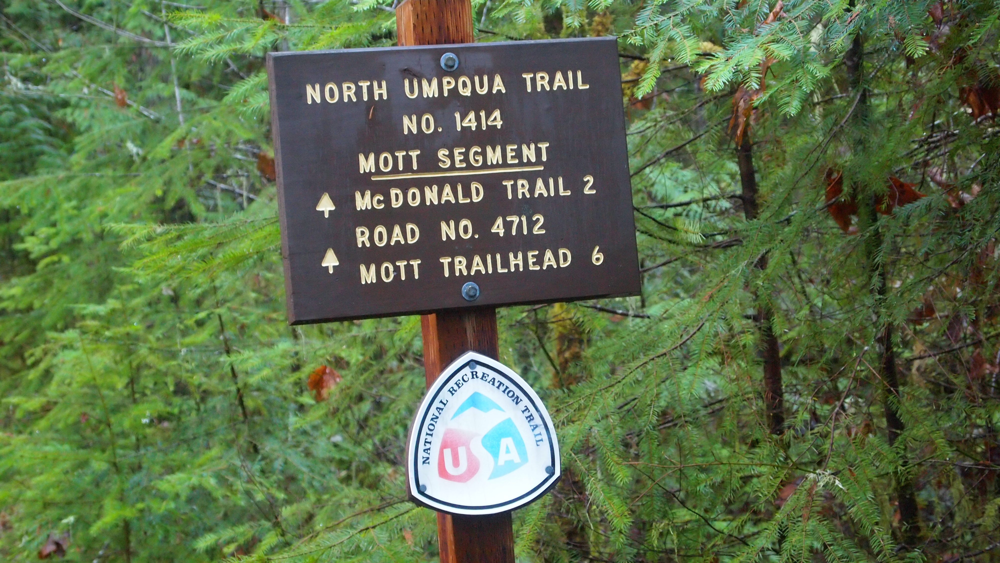 Trailhead sign