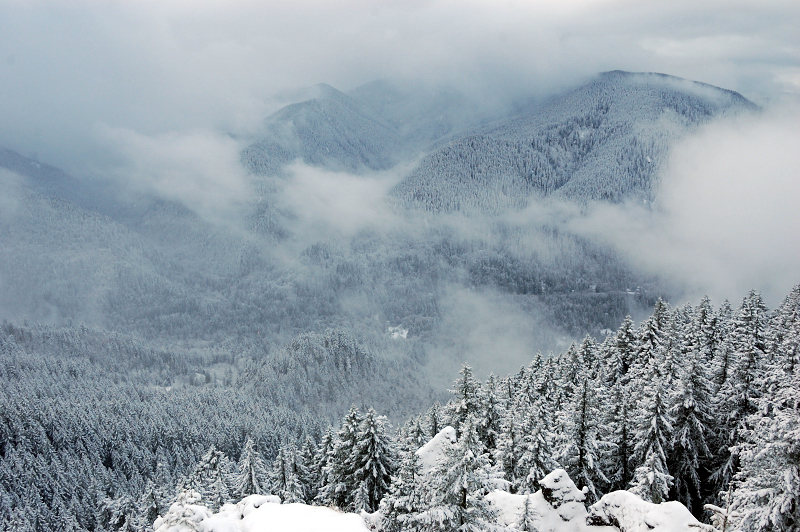 Salmon River Valley began to clear from the clouds
