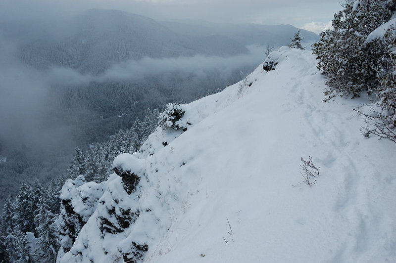 Our tracks on the ridge