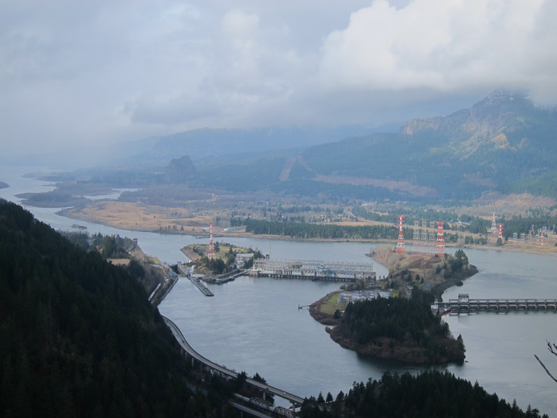 Looking down on the Columbia
