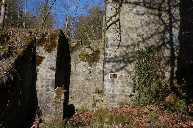 Old mill ruins (the water wheel is out for restoration)