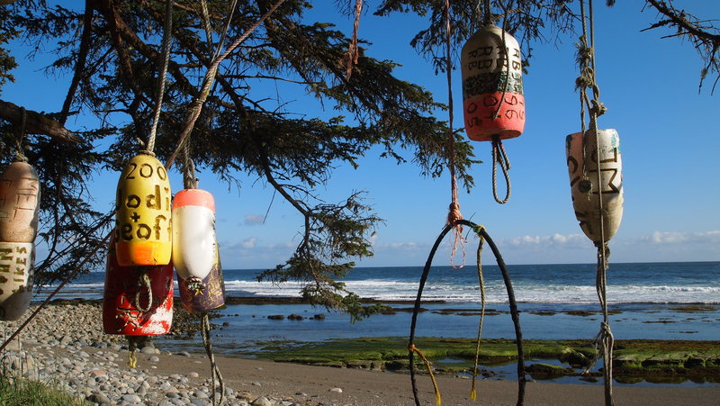 Floats in the trees aka trail markers