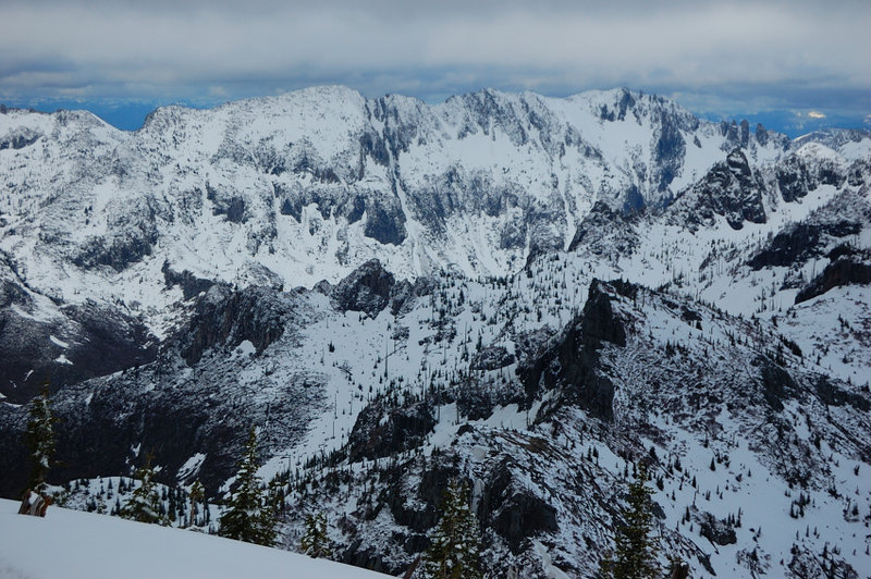 Mt Whittier zoom-in from the summit