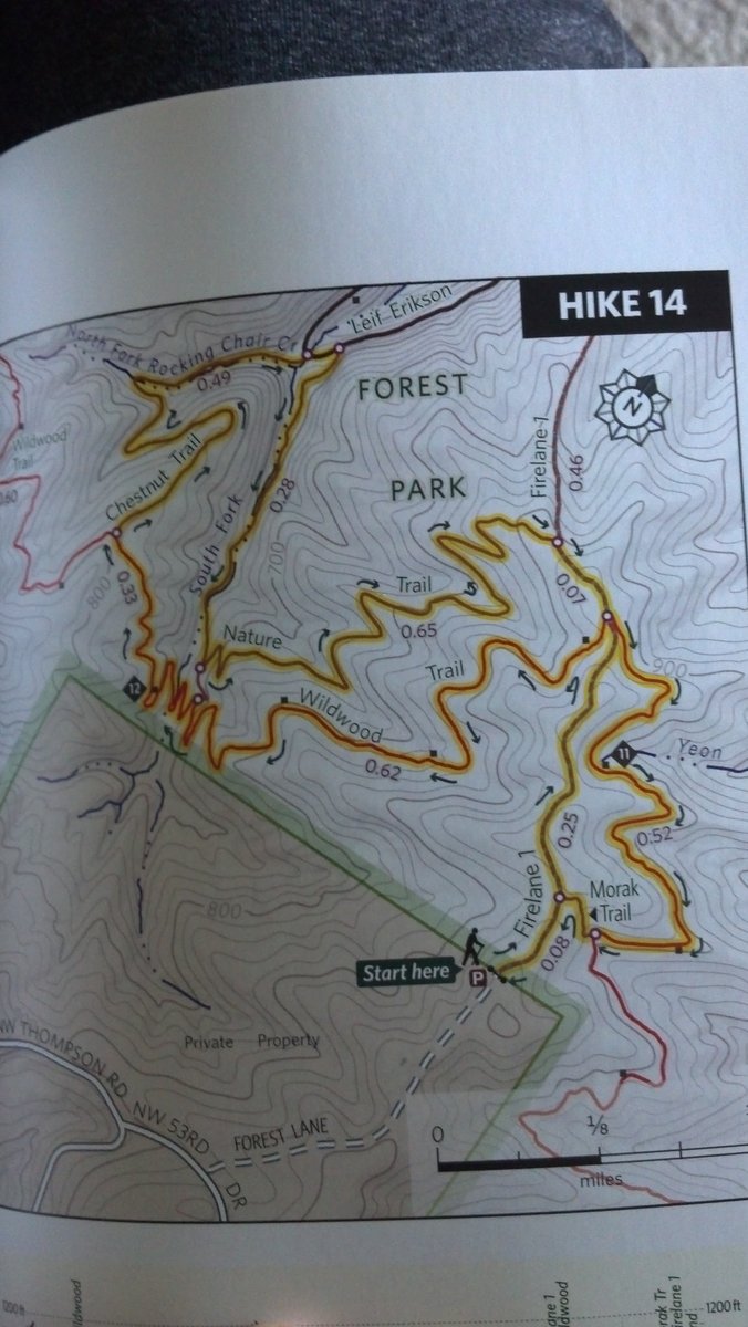 Map showing our hike