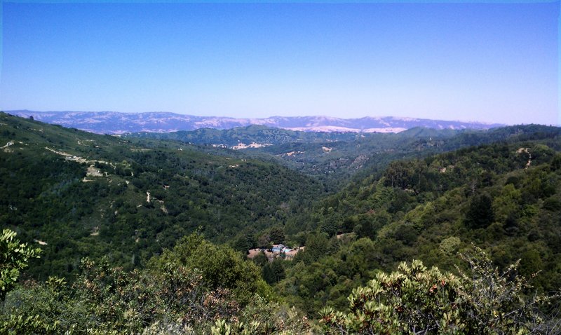 The top of a hill, before going down towards more waterfalls