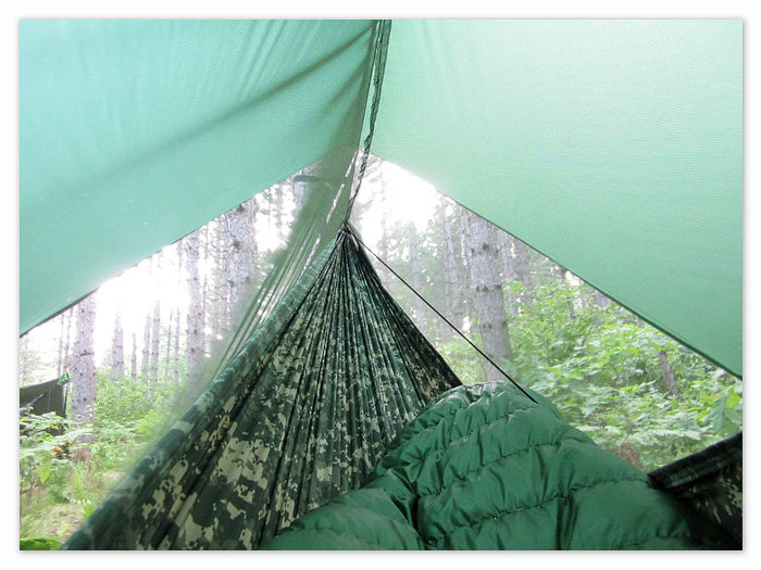 inside my hammock - morning day 2