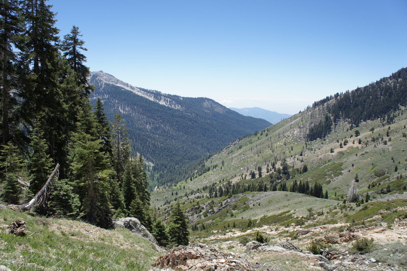 Looking down into Mineral King Valley
