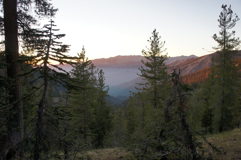 Sunset over the SEKI wilderness