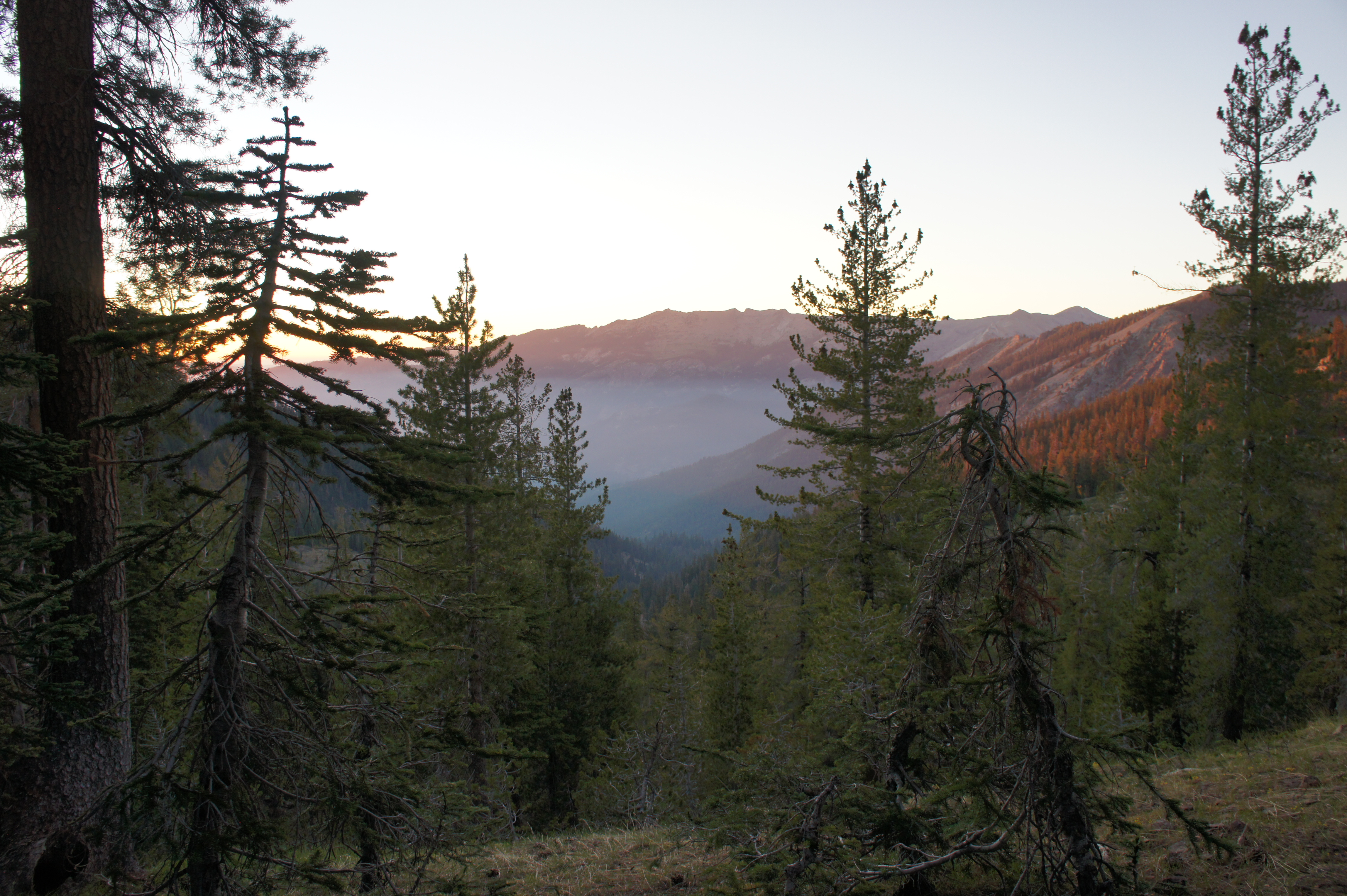 Sunset over the SEKI wilderness