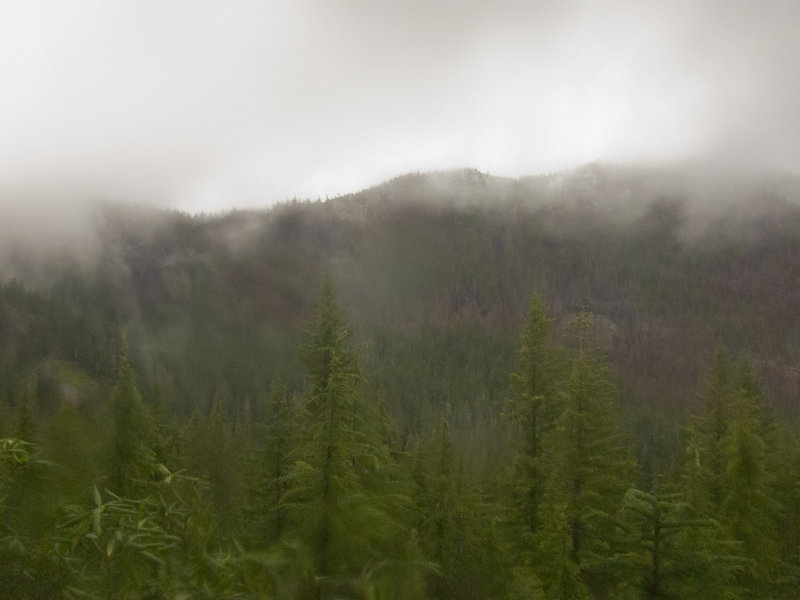 Twin Lakes basin. Rain.