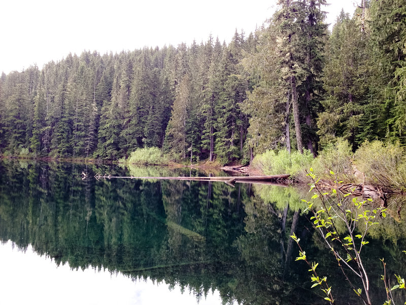 During a brief respit from the rain, a photo of the lake.