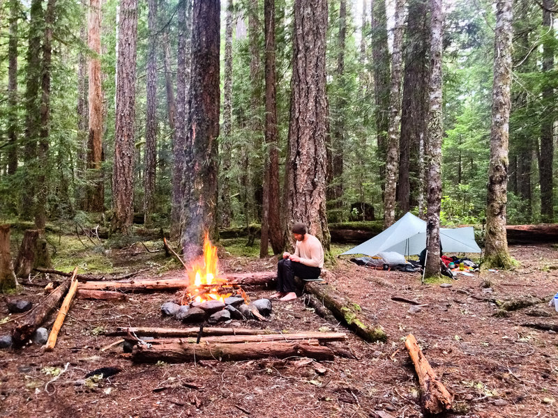 Camp on night three. Finally real camping.