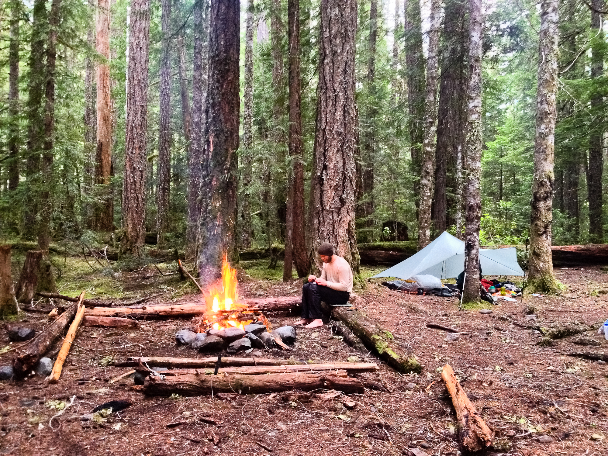Camp on night three. Finally real camping.