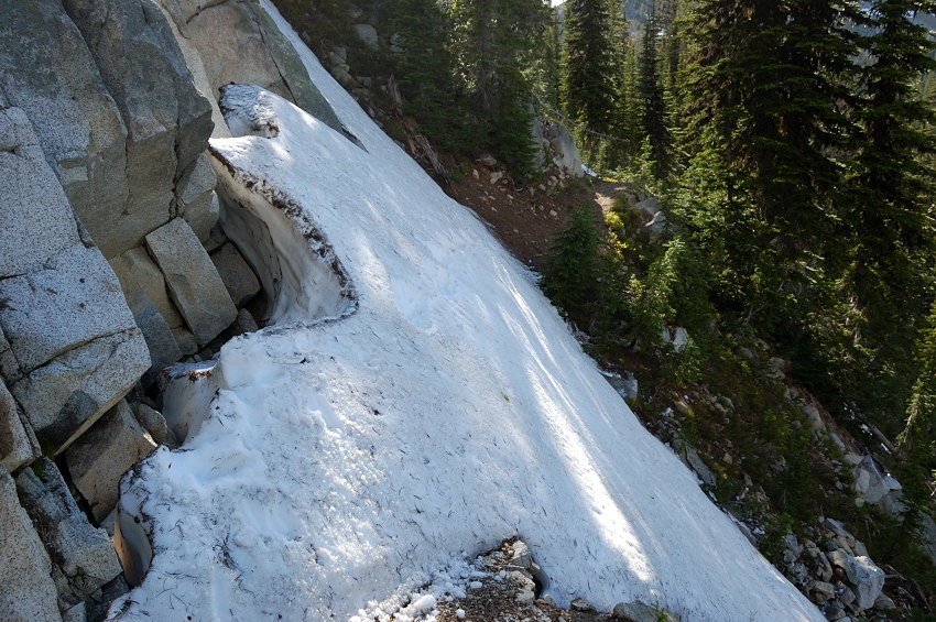 Snowdrifts on the way to Summit Lake