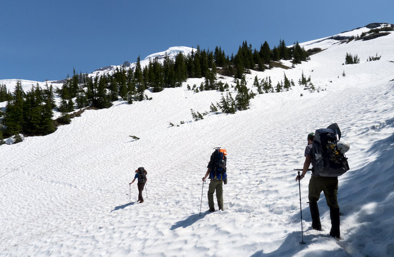 Heading up.