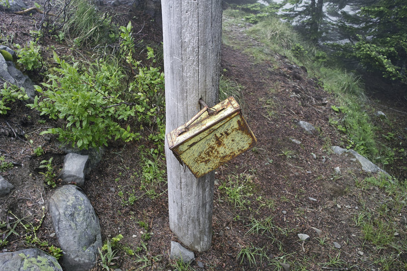 Did someone forget their lunchbox on top of Indian Mountain? (I know, it's the register).