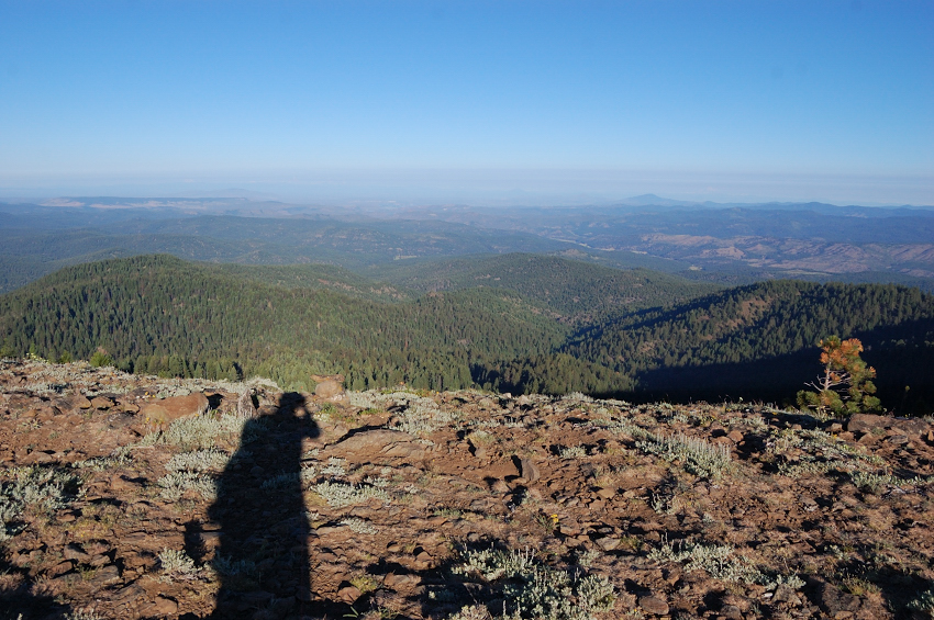 Looking from the actual summit