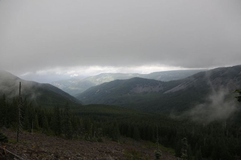 From rock field on PCT