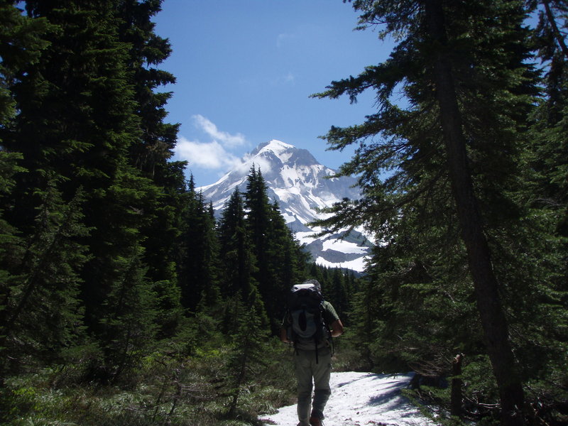 Snow along the Mazama Trail