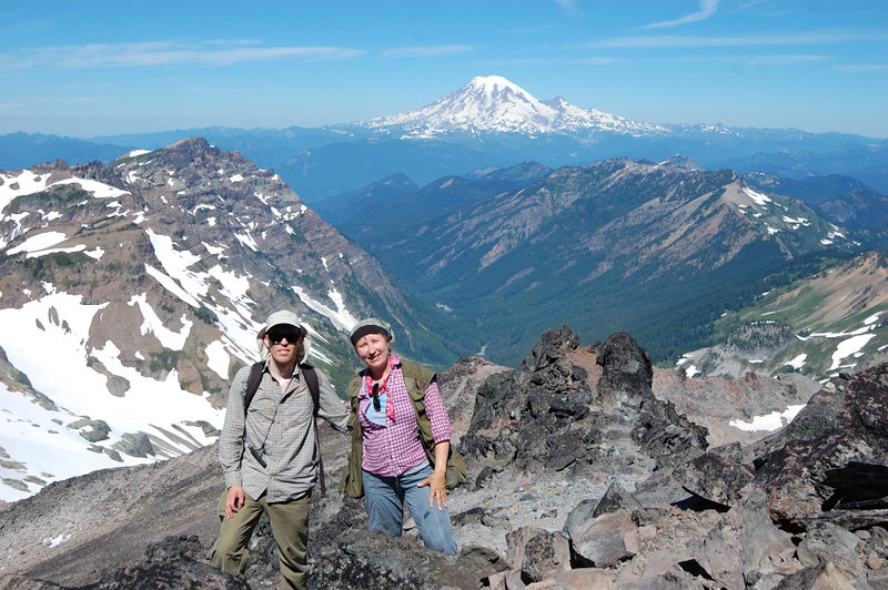Me with my mom, just below Old Snowy summit
