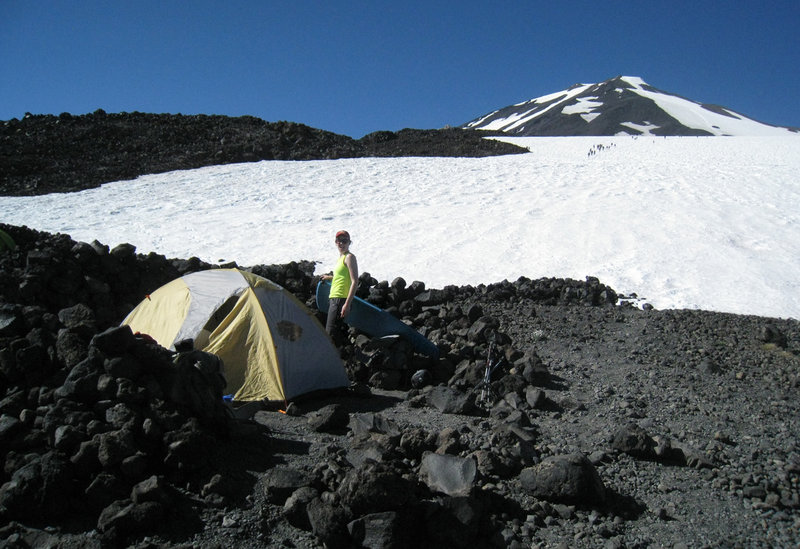 We camped below lunch counter around 8300'