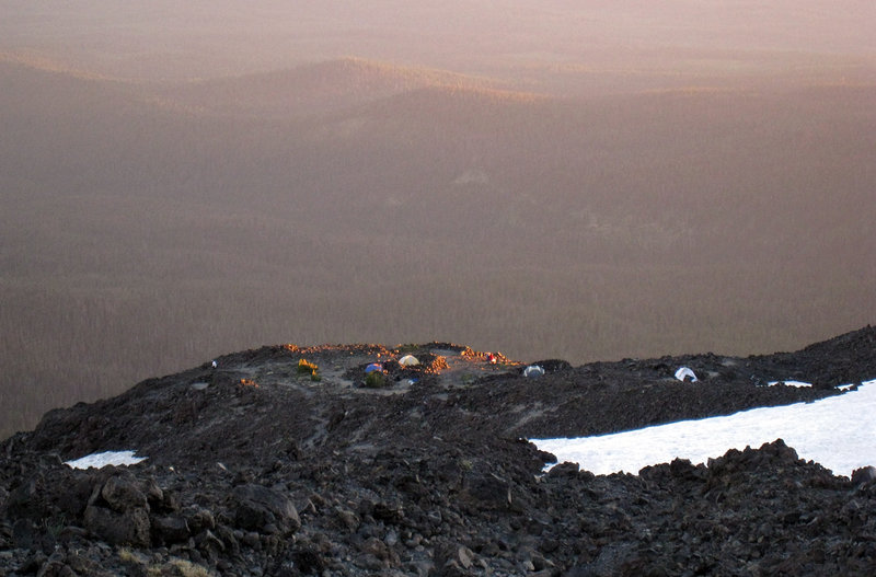 Sunset on some camps.