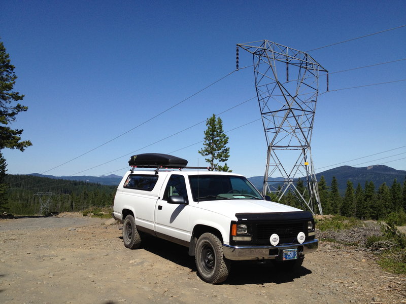 Park under the Third Powerline.There are no signs.