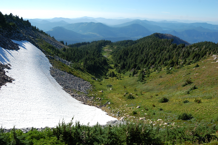 There was maybe 30-40 feet of snow left on the trail, just before McNeil