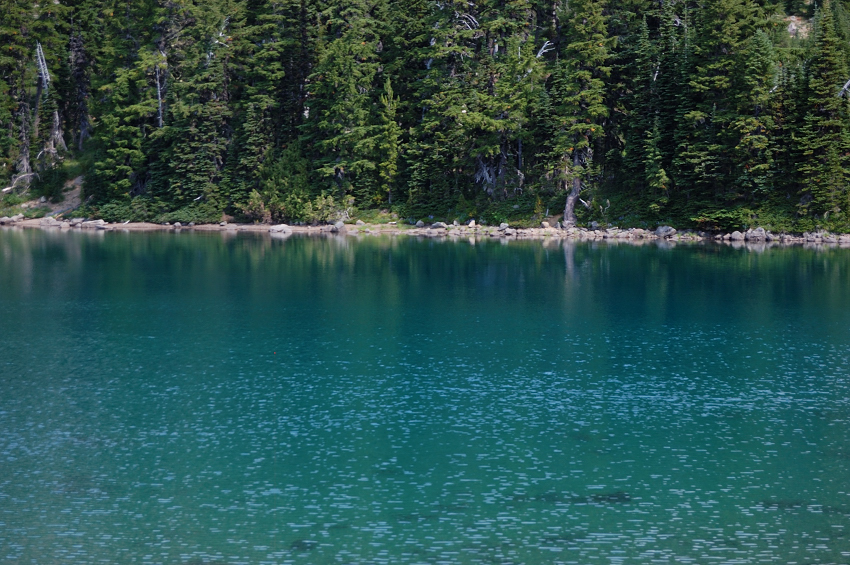 This is pretty close to real color of the lake