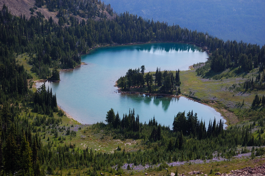 Sheep Lake from above. We'll be there shortly