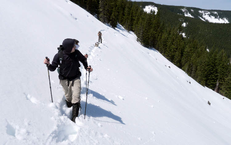 Our turnaround point as the snow became too deep, even for my snowshoes!
