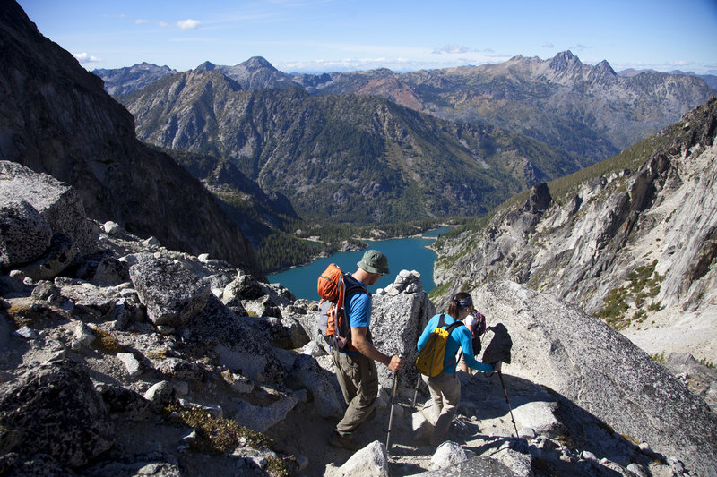 Heading back down