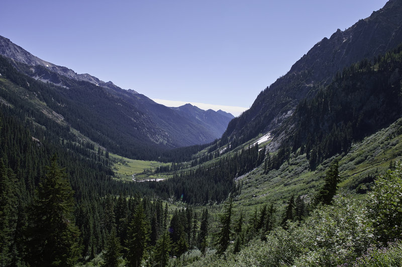 Spider Meadows from below the pass