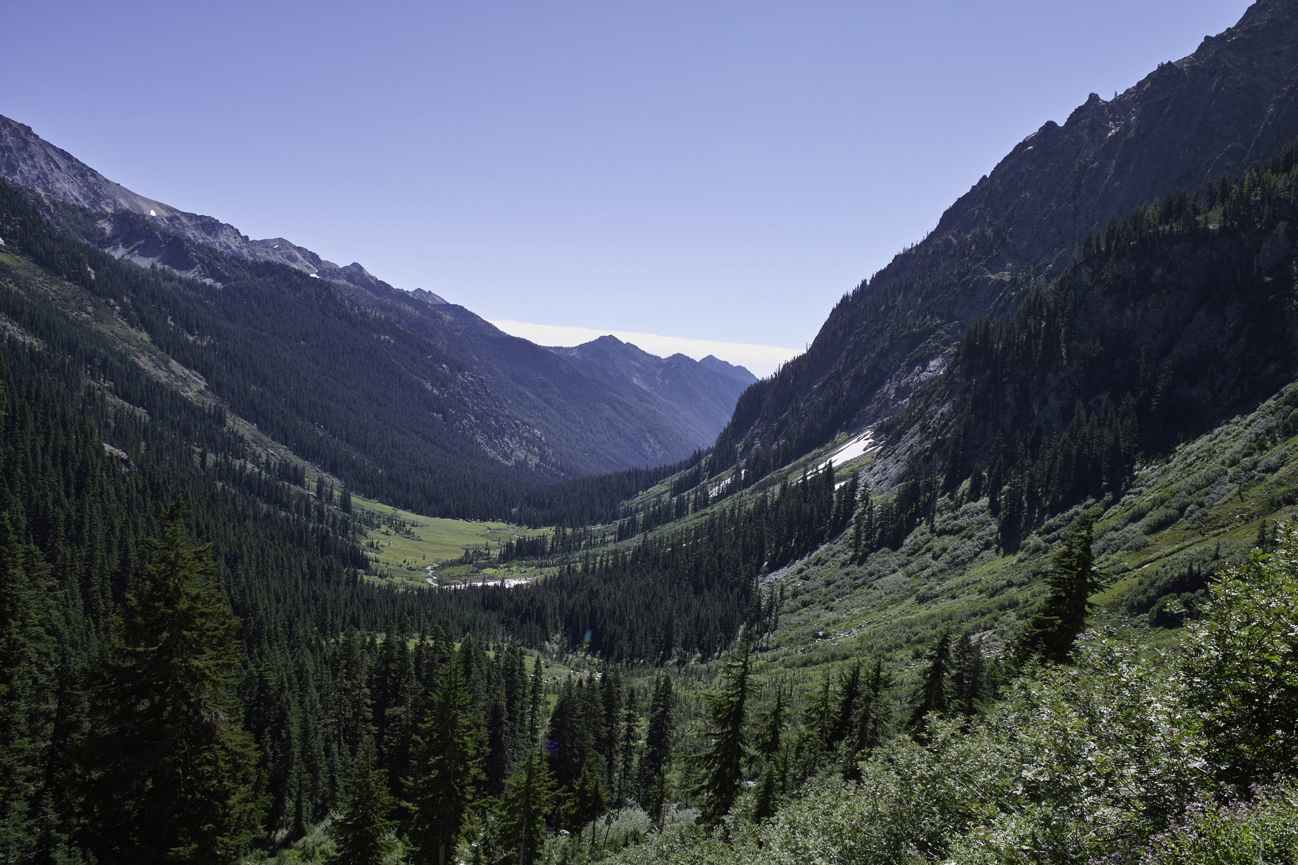 Spider Meadows from below the pass