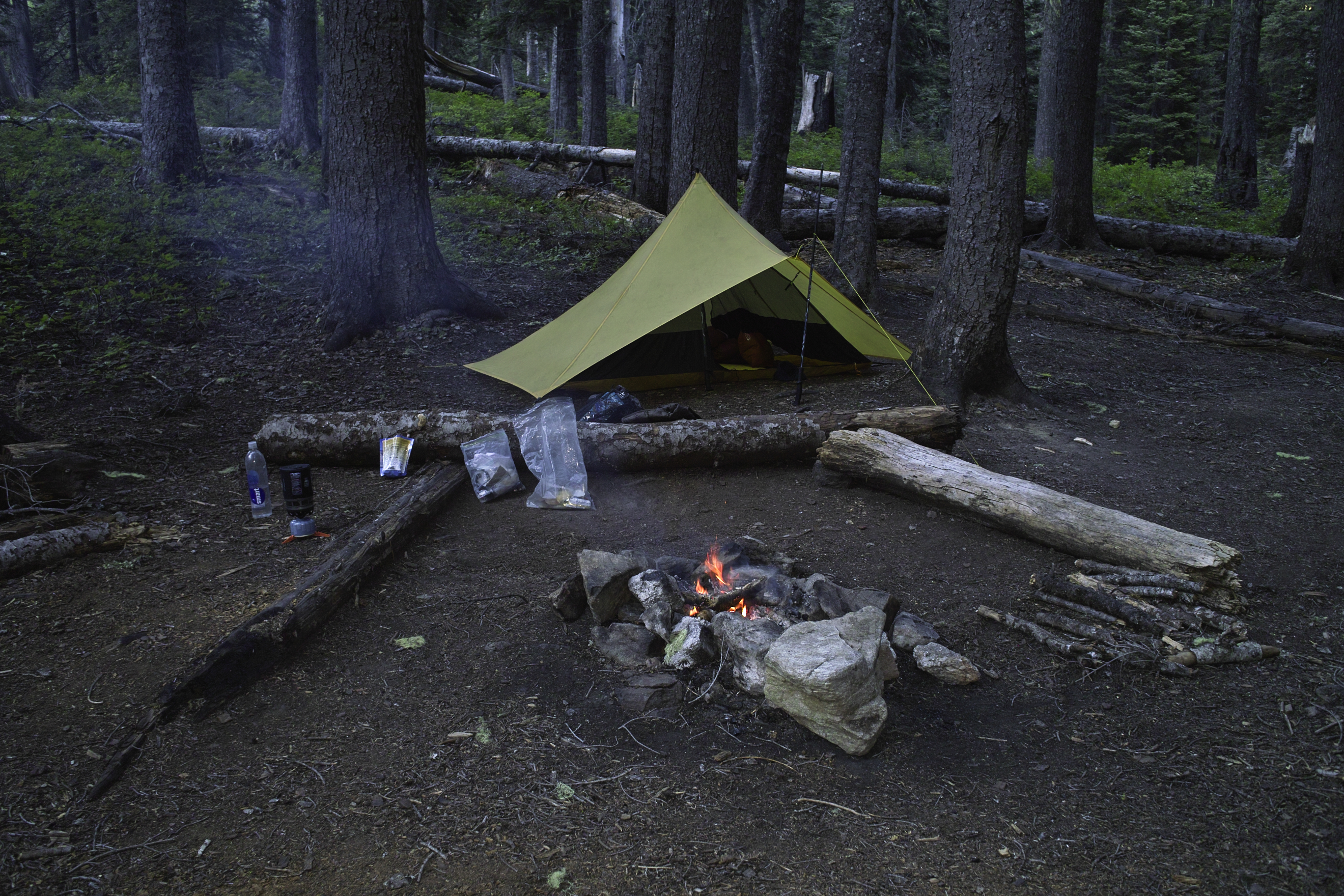 Last night's camp