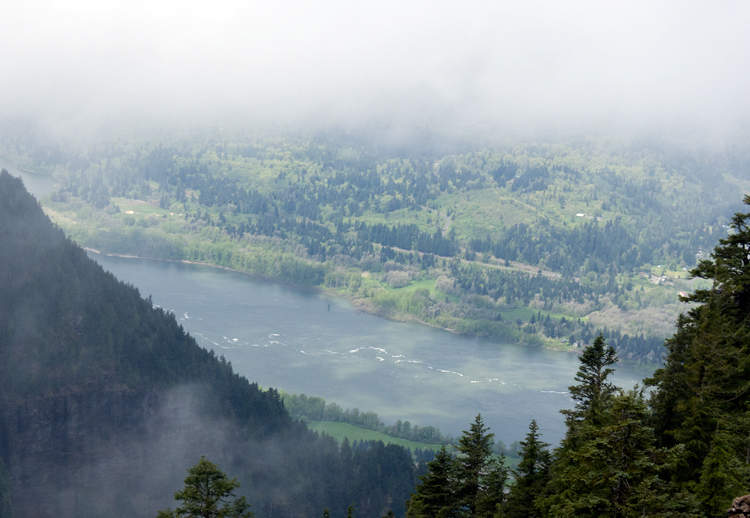 The view from the top was partially obscured.